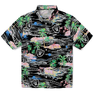 Las Vegas Raiders Hawaiian Shirt - Hawaii Island | Moonbestprint