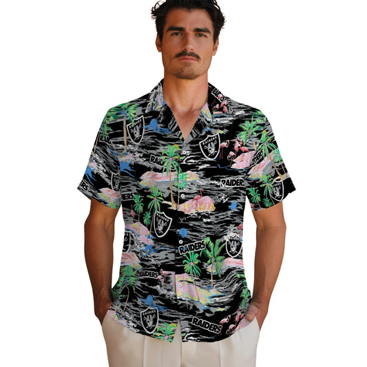 Las Vegas Raiders Hawaiian Shirt - Hawaii Island | Moonbestprint