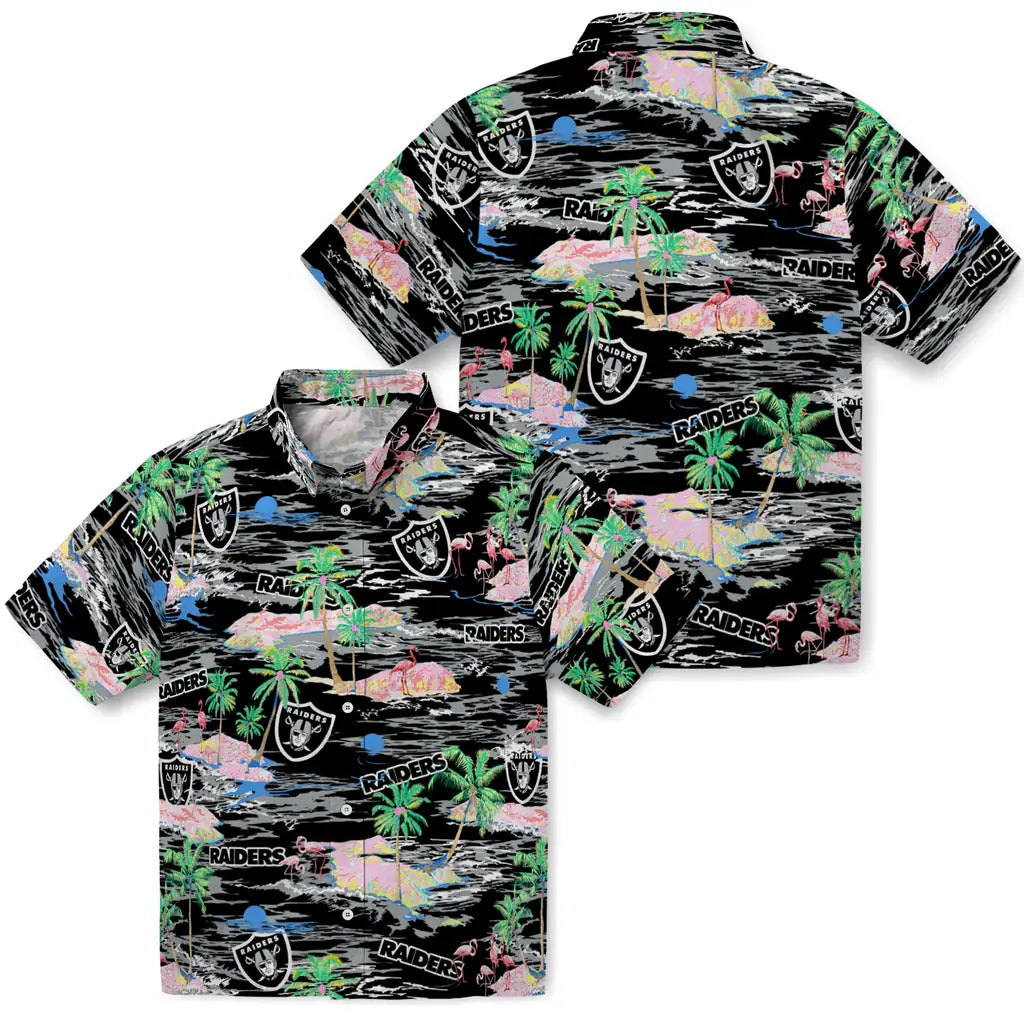 Las Vegas Raiders Hawaiian Shirt - Hawaii Island | Moonbestprint