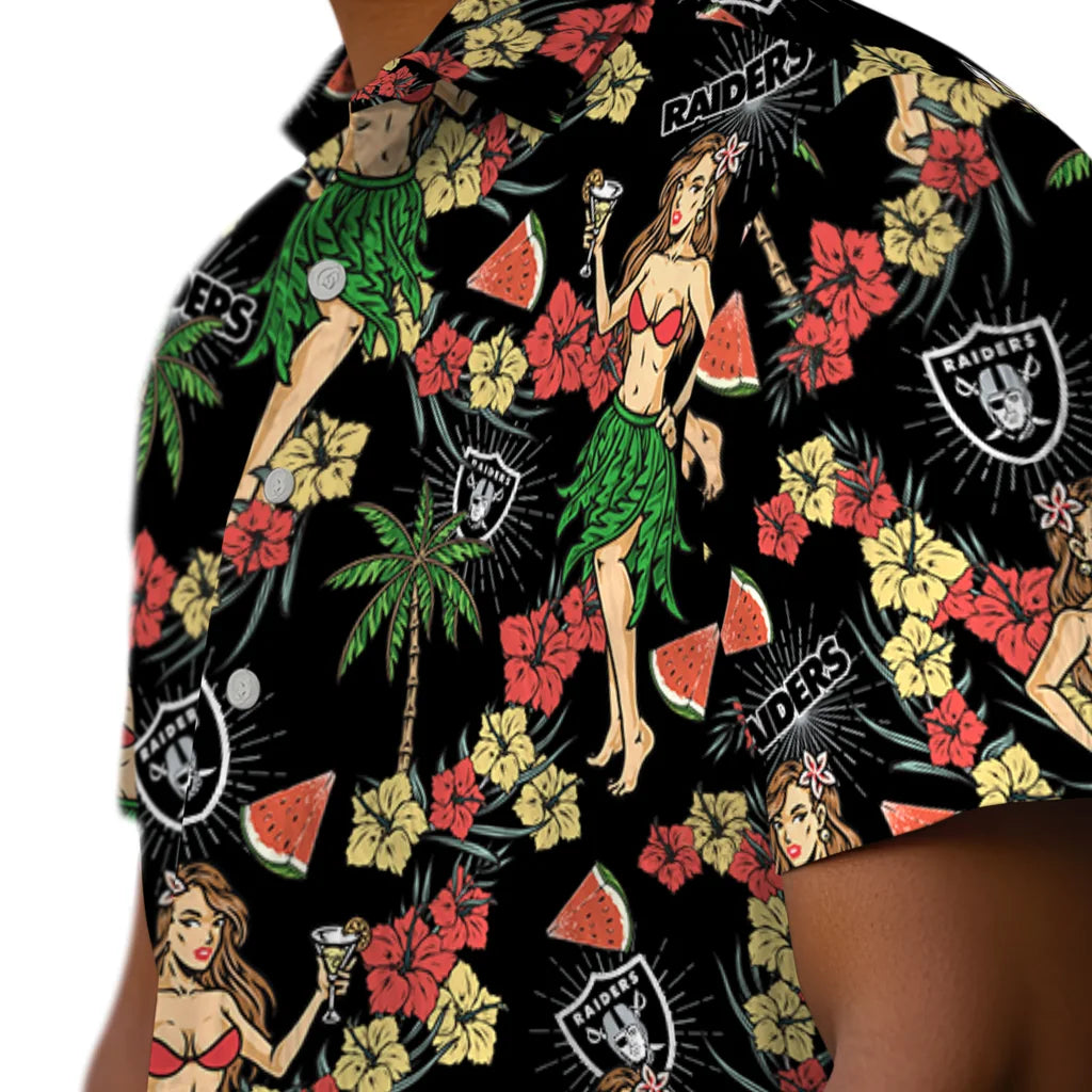 Las Vegas Raiders Hawaiian Shirt - Hawaiian Girls Design | Moonbestprint