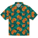 Las Vegas Raiders Hawaiian Shirt - Hibiscus and Palm Leaves | Moonbestprint
