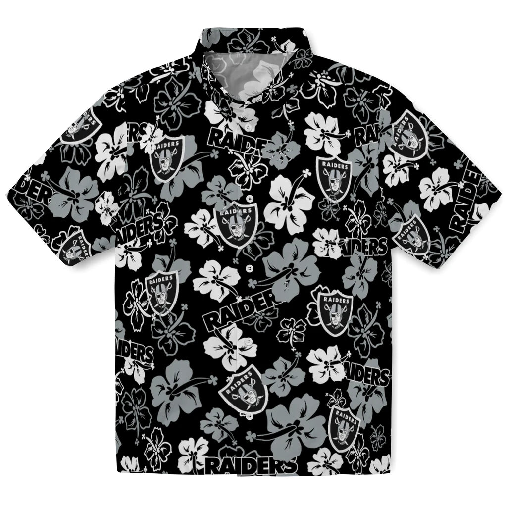 Las Vegas Raiders Hibiscus Bloom Hawaiian Shirt – Moonbestprint