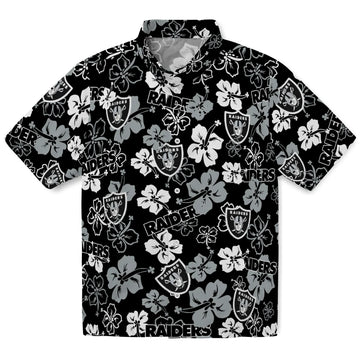 Las Vegas Raiders Hibiscus Bloom Hawaiian Shirt – Moonbestprint