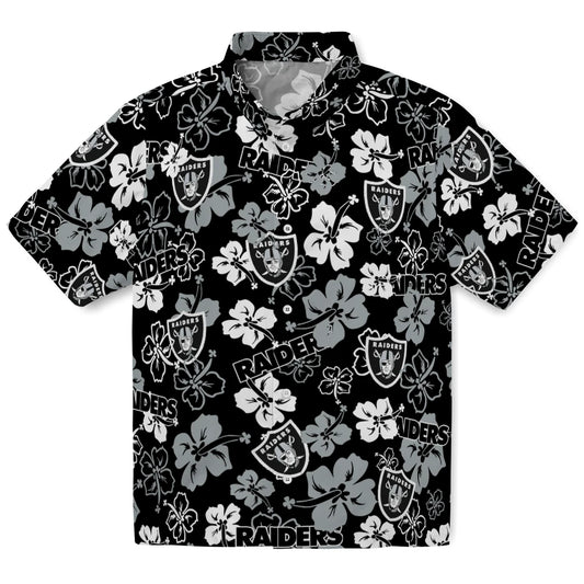 Las Vegas Raiders Hibiscus Bloom Hawaiian Shirt – Moonbestprint