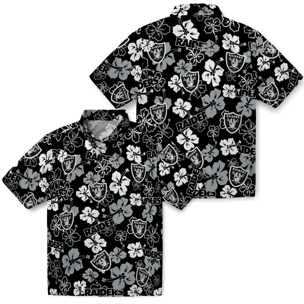 Las Vegas Raiders Hibiscus Bloom Hawaiian Shirt – Moonbestprint