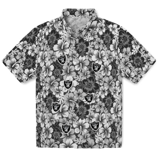 Las Vegas Raiders Hawaiian Shirt - Hibiscus Blooms | Moonbestprint