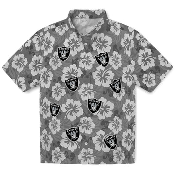 Las Vegas Raiders Hawaiian Shirt - Hibiscus Cluster | Moonbestprint