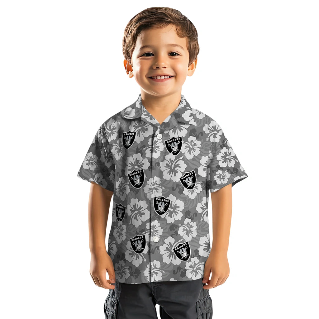 Las Vegas Raiders Hawaiian Shirt - Hibiscus Cluster | Moonbestprint