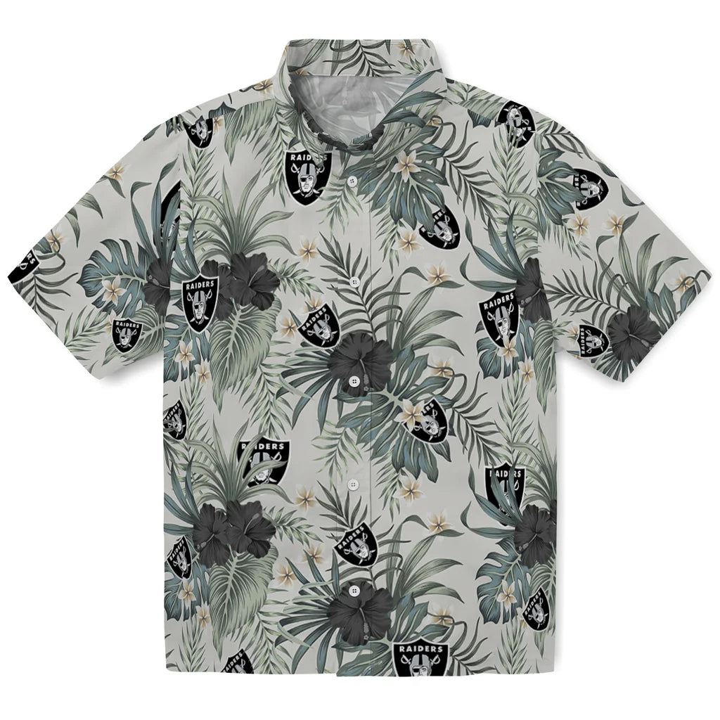 Las Vegas Raiders Hawaiian Shirt - Hibiscus Designs | Moonbestprint