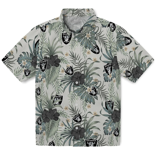 Las Vegas Raiders Hawaiian Shirt - Hibiscus Designs | Moonbestprint