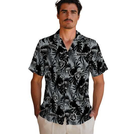 Las Vegas Raiders Hawaiian Shirt - Hibiscus Exotic | Moonbestprint