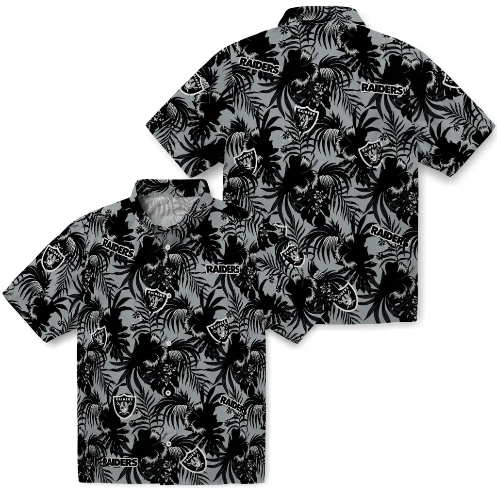 Las Vegas Raiders Hawaiian Shirt - Hibiscus Exotic | Moonbestprint