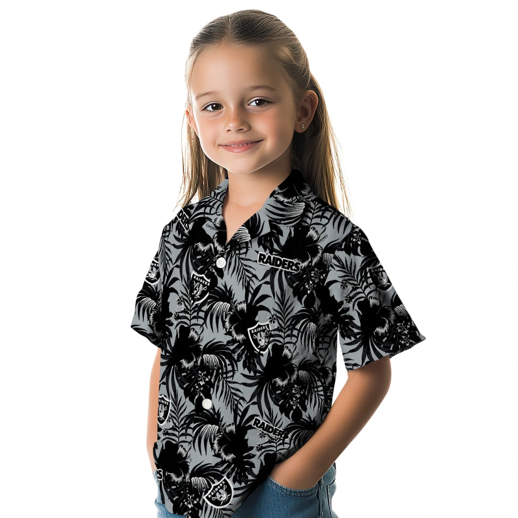 Las Vegas Raiders Hawaiian Shirt - Hibiscus Exotic | Moonbestprint