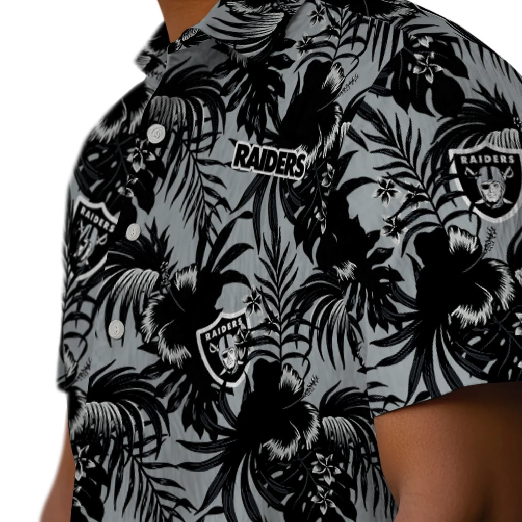 Las Vegas Raiders Hawaiian Shirt - Hibiscus Exotic | Moonbestprint