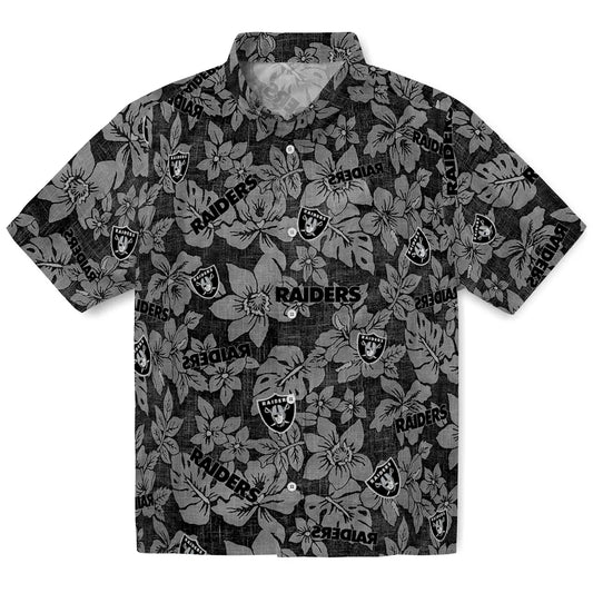 Las Vegas Raiders Hawaiian Shirt - Hibiscus Oasis | Moonbestprint