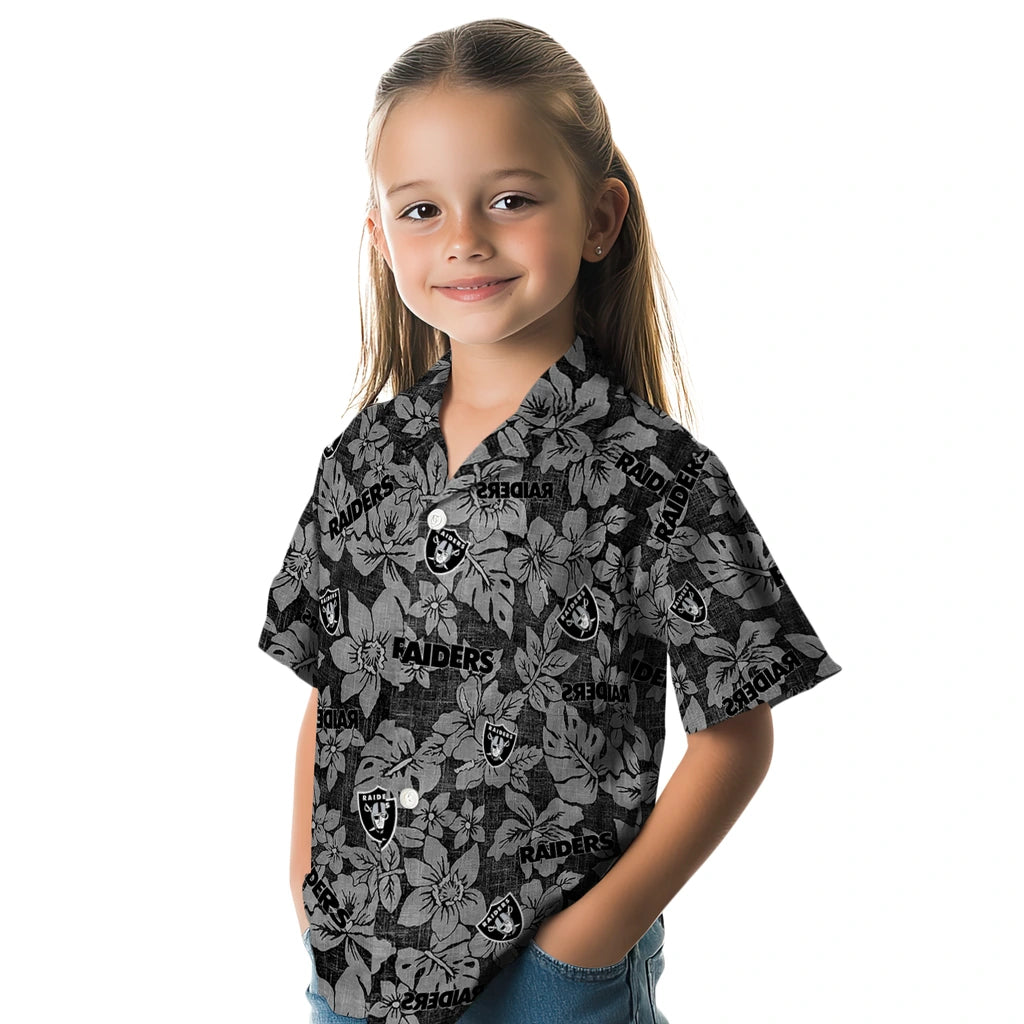 Las Vegas Raiders Hawaiian Shirt - Hibiscus Oasis | Moonbestprint