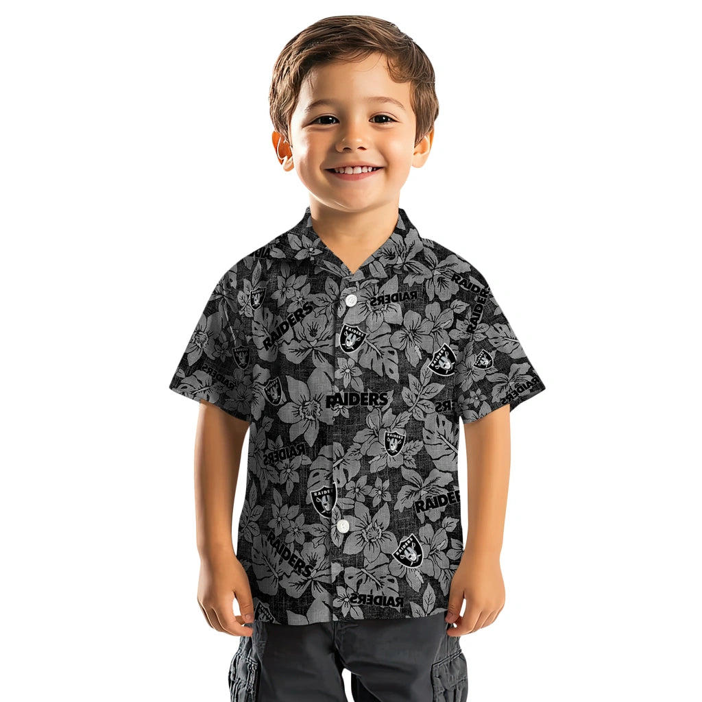 Las Vegas Raiders Hawaiian Shirt - Hibiscus Oasis | Moonbestprint
