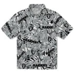 Las Vegas Raiders Hawaiian Shirt - Hibiscus Overlay | Moonbestprint
