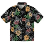 Las Vegas Raiders Hawaiian Shirt - Hibiscus Tiki Jungle | Moonbestprint