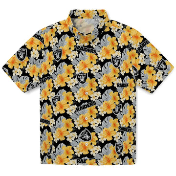 Las Vegas Raiders Hawaiian Shirt - Hibiscus Tropics | Moonbestprint
