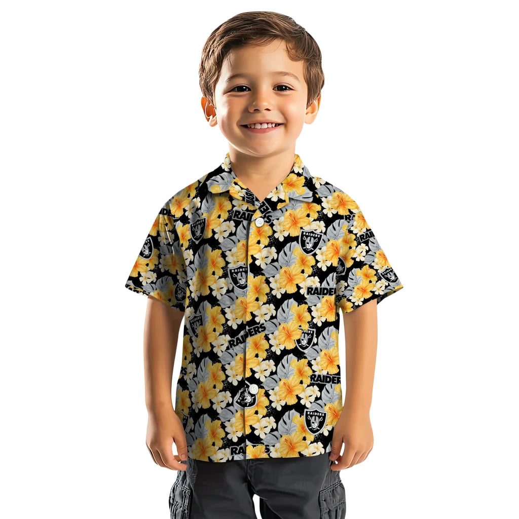 Las Vegas Raiders Hawaiian Shirt - Hibiscus Tropics | Moonbestprint