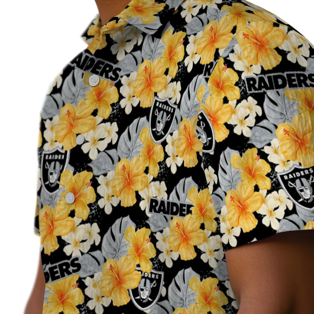 Las Vegas Raiders Hawaiian Shirt - Hibiscus Tropics | Moonbestprint