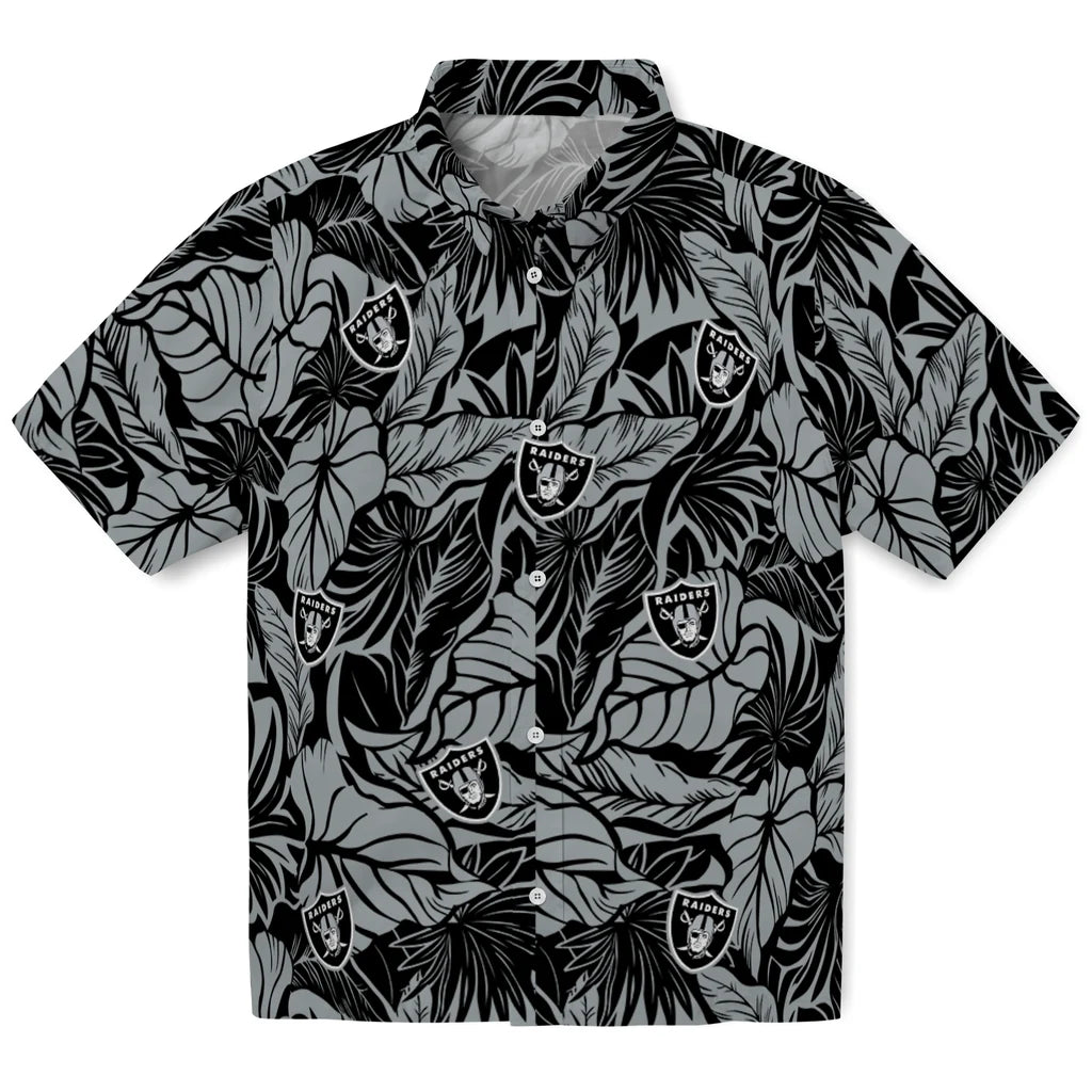 Las Vegas Raiders Hawaiian Shirt - Monstera Layer | Moonbestprint