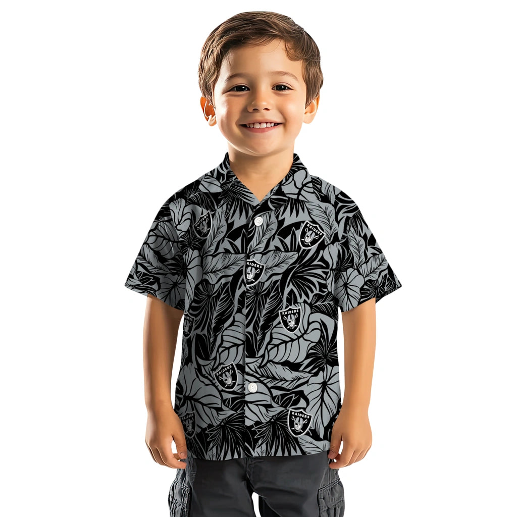 Las Vegas Raiders Hawaiian Shirt - Monstera Layer | Moonbestprint