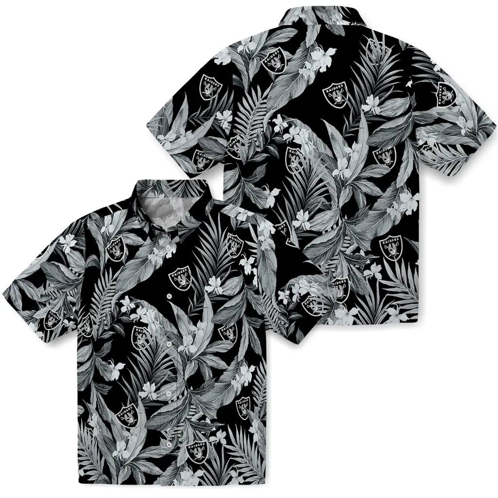 Las Vegas Raiders Hawaiian Shirt - Palm Leaves | Moonbestprint