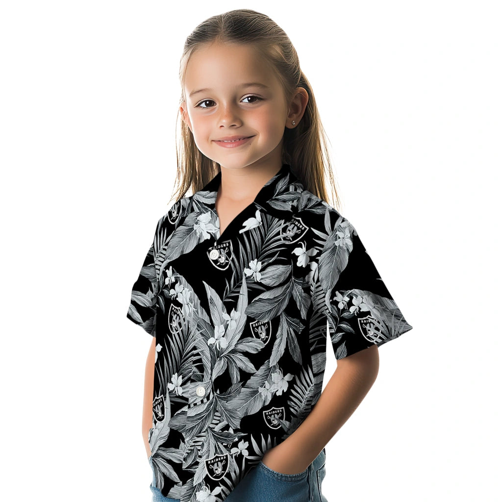 Las Vegas Raiders Hawaiian Shirt - Palm Leaves | Moonbestprint