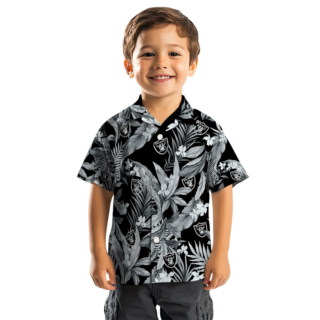 Las Vegas Raiders Hawaiian Shirt - Palm Leaves | Moonbestprint