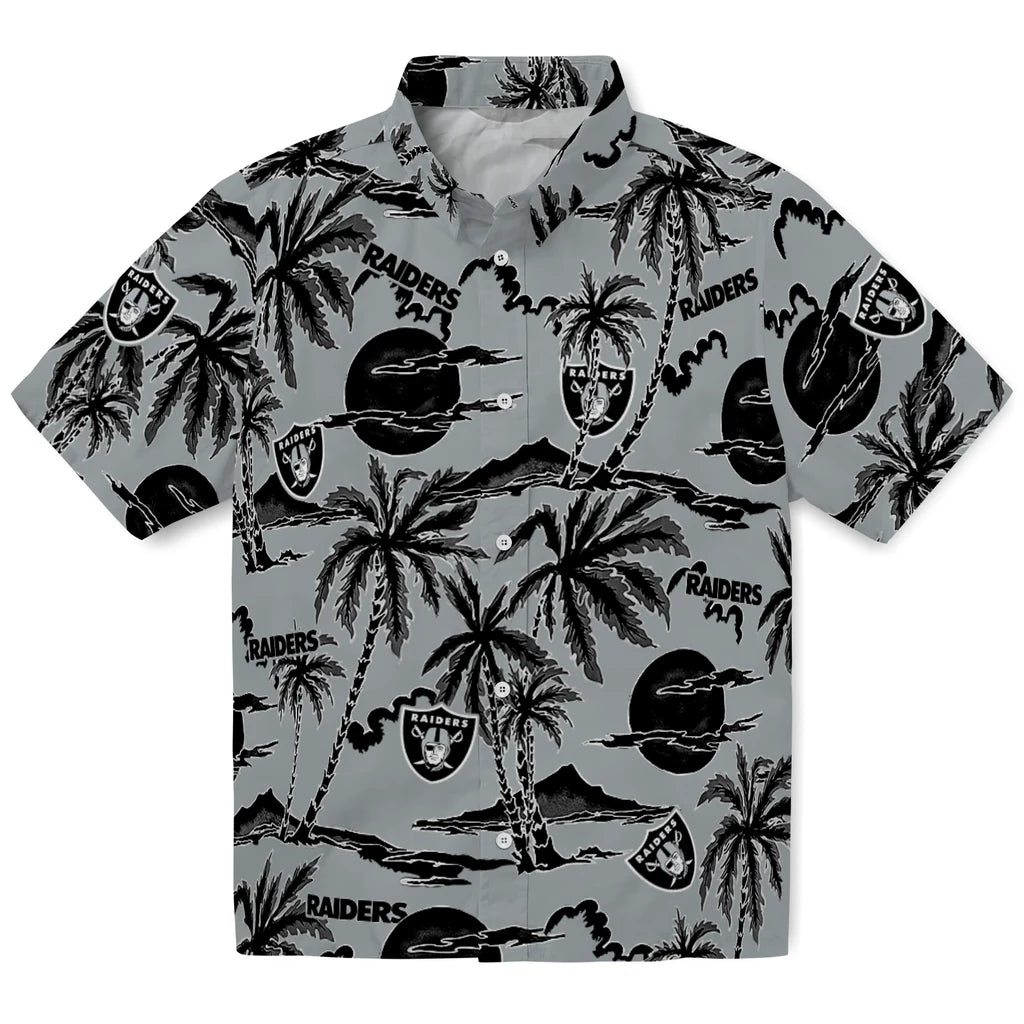 Las Vegas Raiders Hawaiian Shirt - Palm Sunset | Moonbestprint