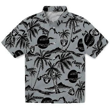 Las Vegas Raiders Hawaiian Shirt - Palm Sunset | Moonbestprint