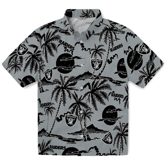 Las Vegas Raiders Hawaiian Shirt - Palm Sunset | Moonbestprint