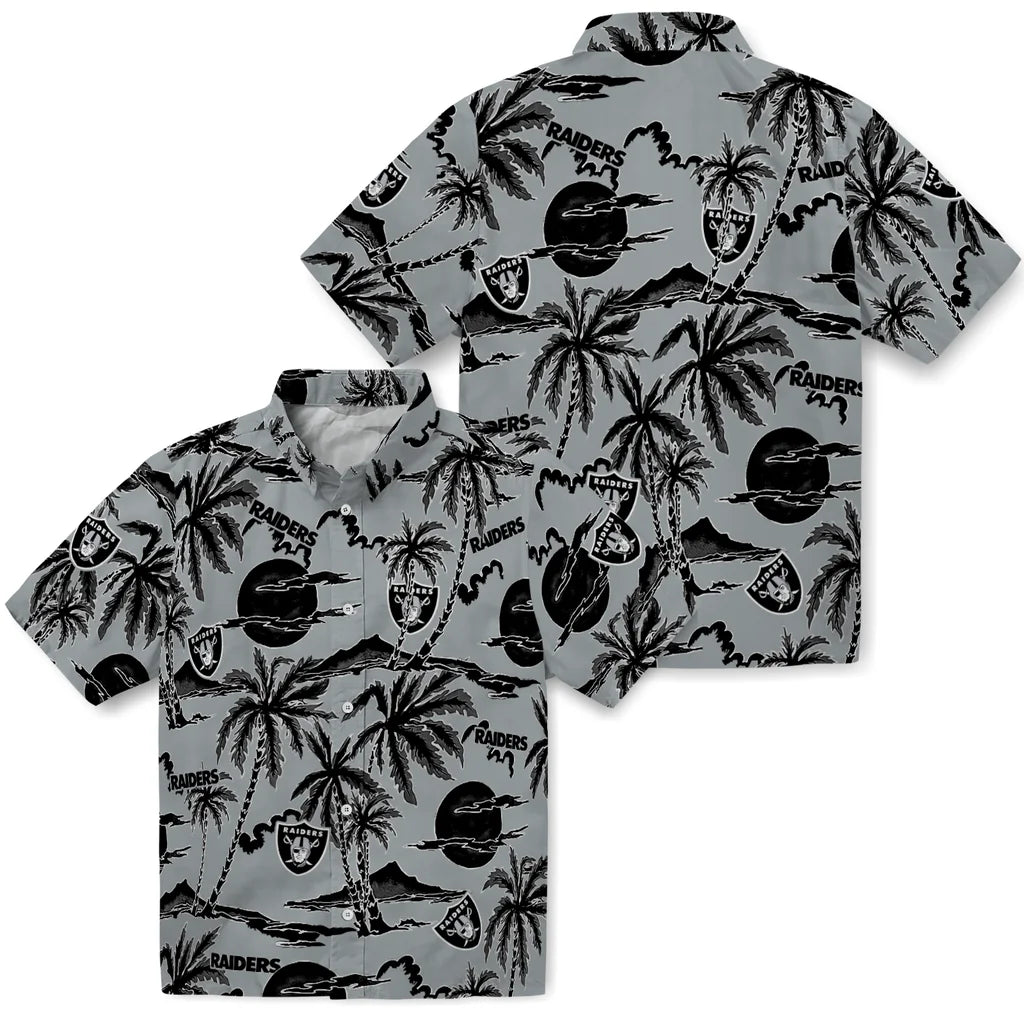 Las Vegas Raiders Hawaiian Shirt - Palm Sunset | Moonbestprint