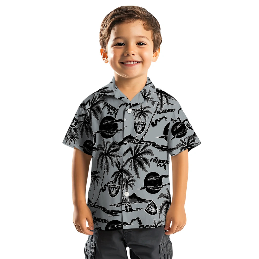 Las Vegas Raiders Hawaiian Shirt - Palm Sunset | Moonbestprint