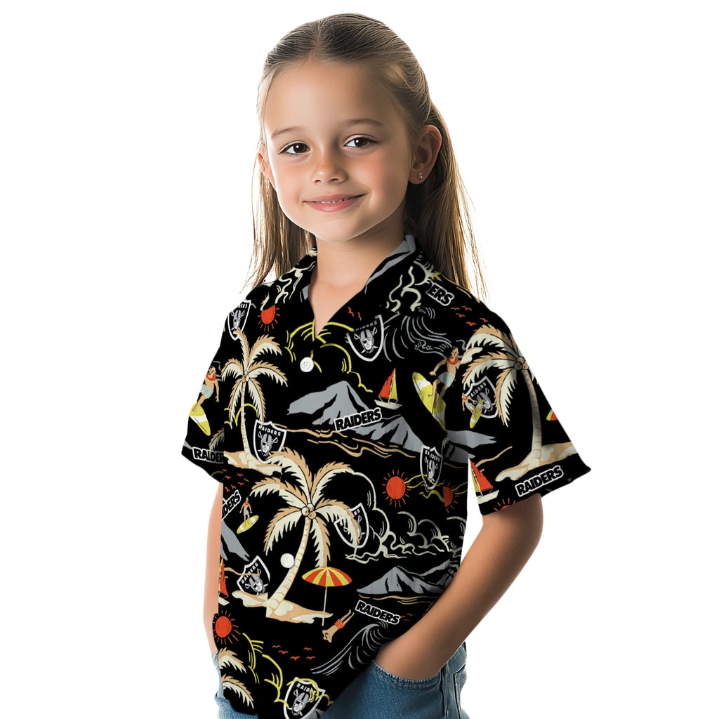 Las Vegas Raiders Hawaiian Shirt - Palm Tree Island | Moonbestprint