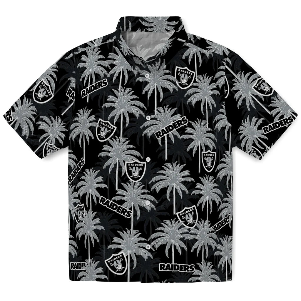 Las Vegas Raiders Hawaiian Shirt - Palm Tree Motif | Moonbestprint