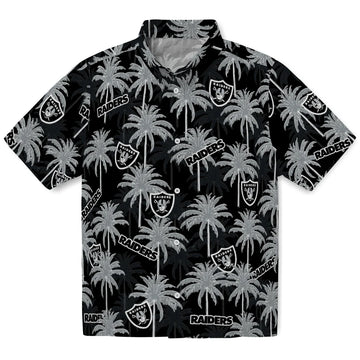 Las Vegas Raiders Hawaiian Shirt - Palm Tree Motif | Moonbestprint
