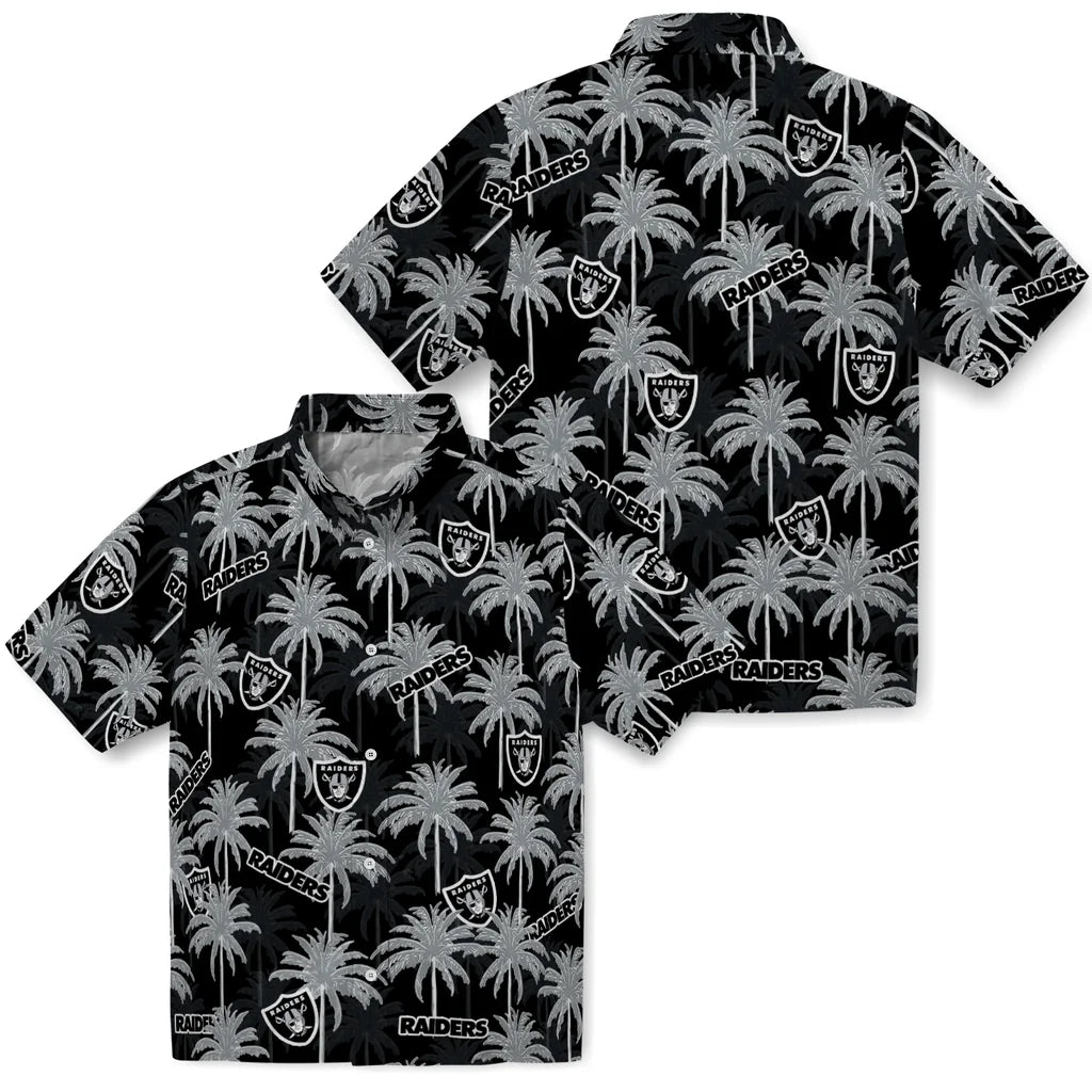 Las Vegas Raiders Hawaiian Shirt - Palm Tree Motif | Moonbestprint