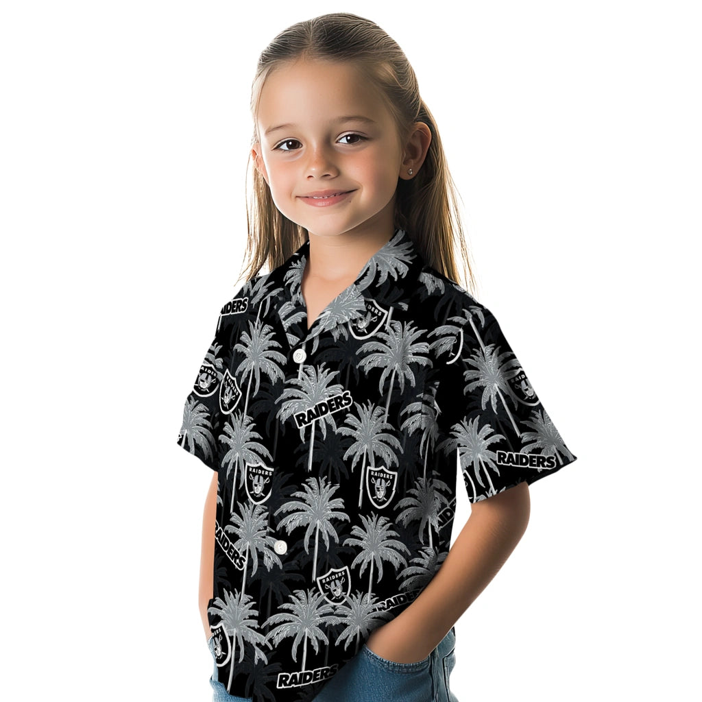 Las Vegas Raiders Hawaiian Shirt - Palm Tree Motif | Moonbestprint