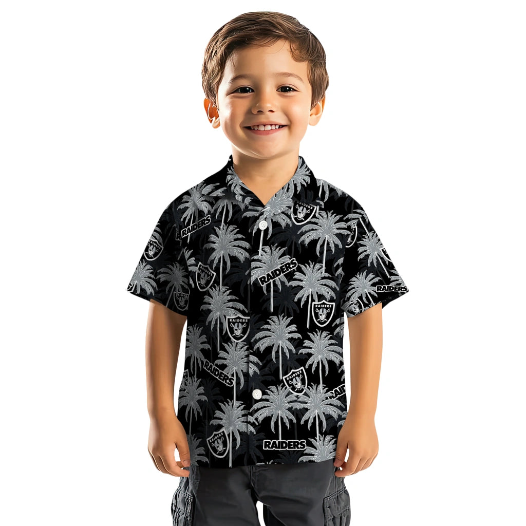 Las Vegas Raiders Hawaiian Shirt - Palm Tree Motif | Moonbestprint