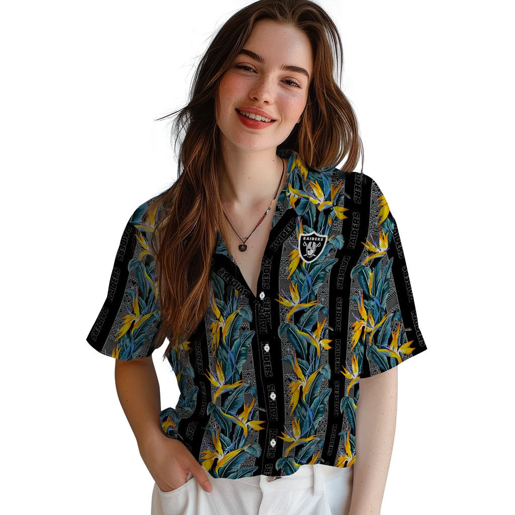 Las Vegas Raiders Hawaiian Shirt - Paradise Vines | Moonbestprint