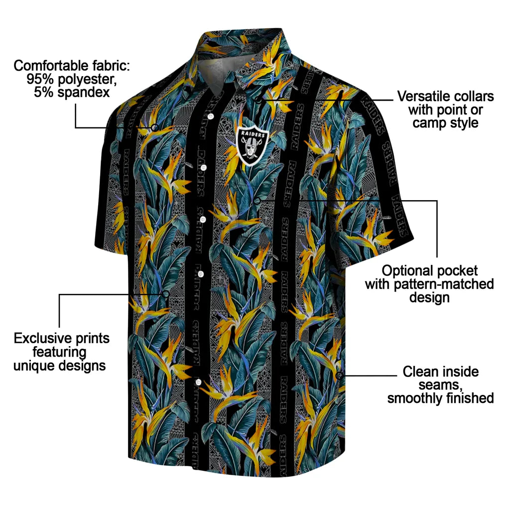 Las Vegas Raiders Hawaiian Shirt - Paradise Vines | Moonbestprint