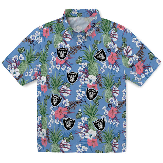 Las Vegas Raiders Hawaiian Shirt - Pineapple Bouquet | Moonbestprint