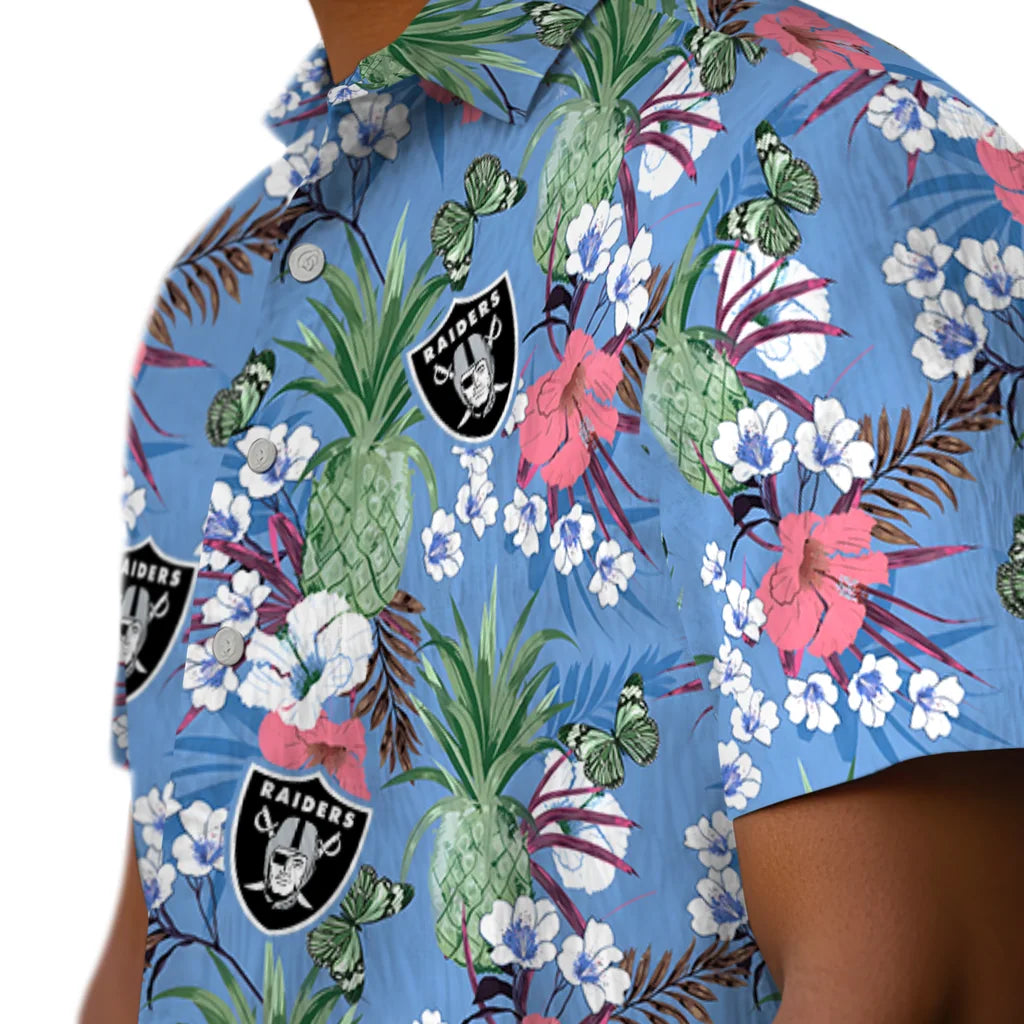 Las Vegas Raiders Hawaiian Shirt - Pineapple Bouquet | Moonbestprint
