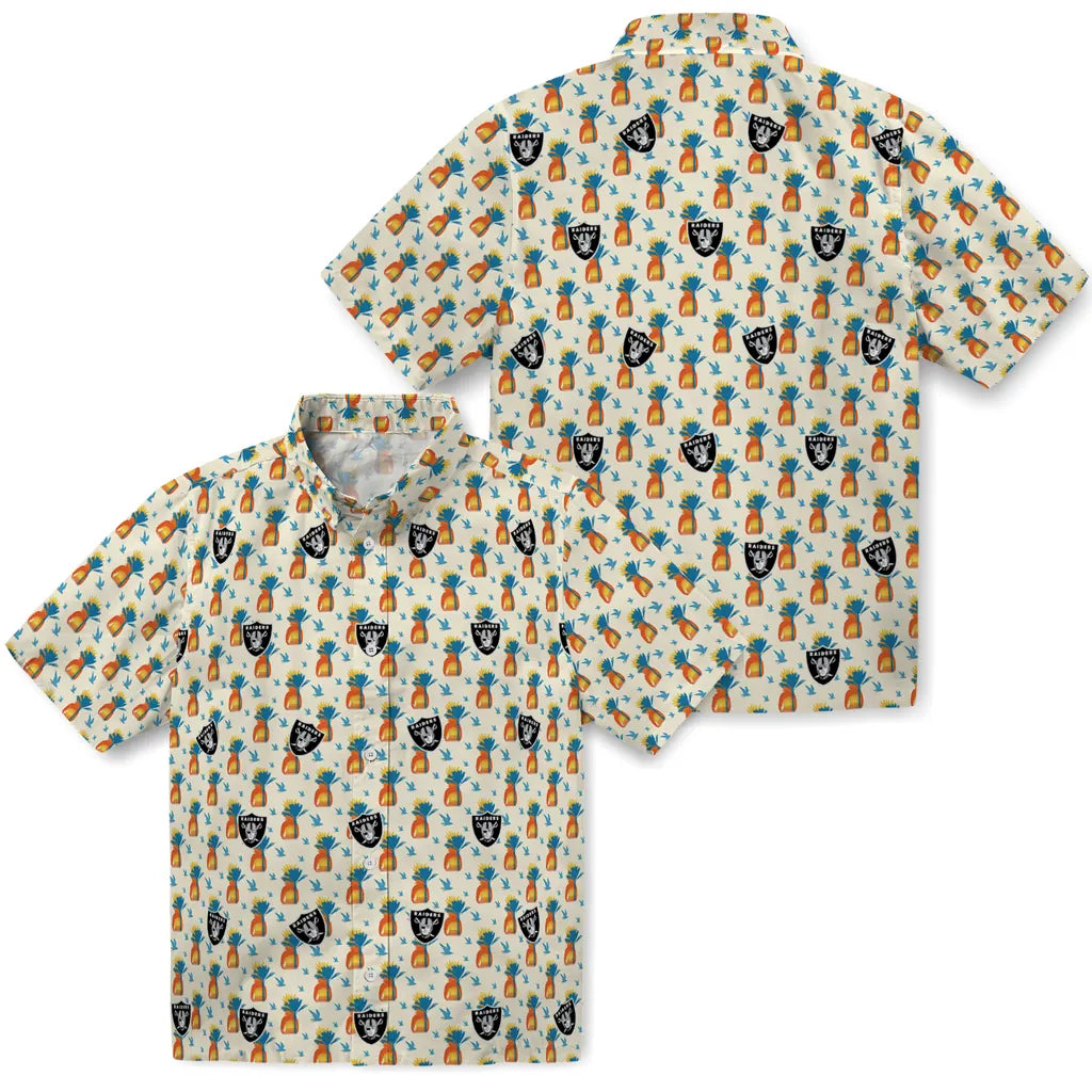 Las Vegas Raiders Hawaiian Shirt - Pineapple Delight | Moonbestprint