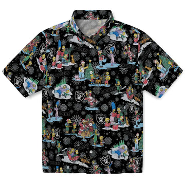 Las Vegas Raiders Hawaiian Shirt - Simpsons Christmas | Moonbestprint