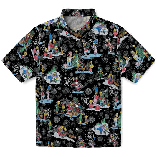 Las Vegas Raiders Hawaiian Shirt - Simpsons Christmas | Moonbestprint
