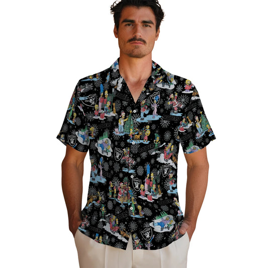 Las Vegas Raiders Hawaiian Shirt - Simpsons Christmas | Moonbestprint